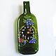 Wall clock - wine bottle. In vino veritas.  Glass. Fusing. Watch. MyFusedGlass. Online shopping on My Livemaster.  Фото №2