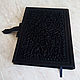 Cubierta en la agenda de cuero negro en los anillos, formato A4. Diaries. gr-podarkin. Ярмарка Мастеров.  Фото №5