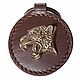 Leather keychain with jaguar bas-relief, Key chain, Moscow,  Фото №1