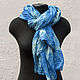 Hand-dyed silk scarf ' Sea'. Scarves. Belisama Textile. Online shopping on My Livemaster.  Фото №2