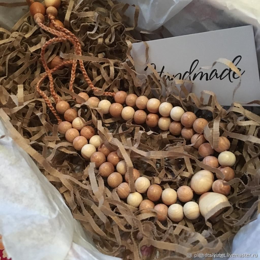 Бусы из можжевельника для детей купить в интернет-магазине Ярмарка ...