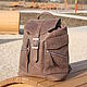 Order Men's Leather Aviator Backpack (Brown). CRAZY RHYTHM bags (TP handmade). Livemaster. . Men\\\'s backpack Фото №3