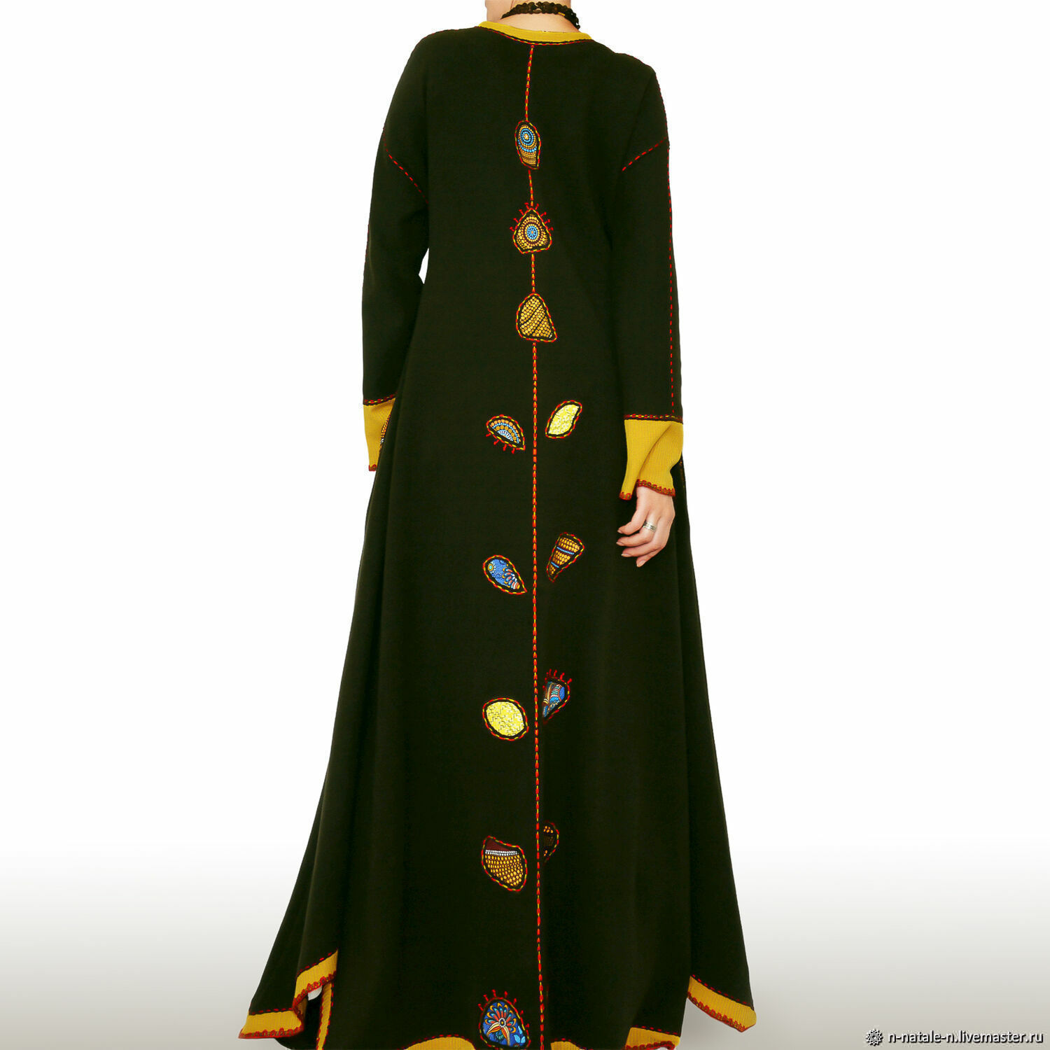 Дизайнерское платье из кашемира, с карманами. Платье бохо. Макси. Boho, Платья, Актау,  Фото №1