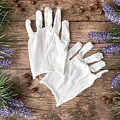 Косметика ручной работы handmade. Livemaster - original item Cotton gloves, 2 pcs. Handmade.