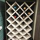 Order Rack 'Sota' for 25 bottles of wine and champagne framed. Color Wood. Livemaster. . Shelving Фото №3
