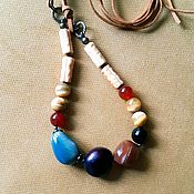 Работы для детей, handmade. Livemaster - original item Beads on a cord Autumn whim. Handmade.