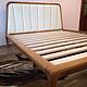 Кровать из массива дуба с кожаным изголовьем. Кровати. m16.wood. Интернет-магазин Ярмарка Мастеров.  Фото №2