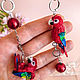 Asymmetric earrings ' macaw Parrots'. Miniature birds. Earrings. Coffeelena. My Livemaster. Фото №6