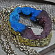 Pendant with druse agate on a long chain. Pendants. Olga Lado. My Livemaster. Фото №5