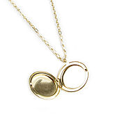 Украшения handmade. Livemaster - original item Gold-plated locket pendant, pendant locket opening. Handmade.