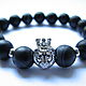 Bracelet black agate 'lion king', Bead bracelet, Moscow,  Фото №1