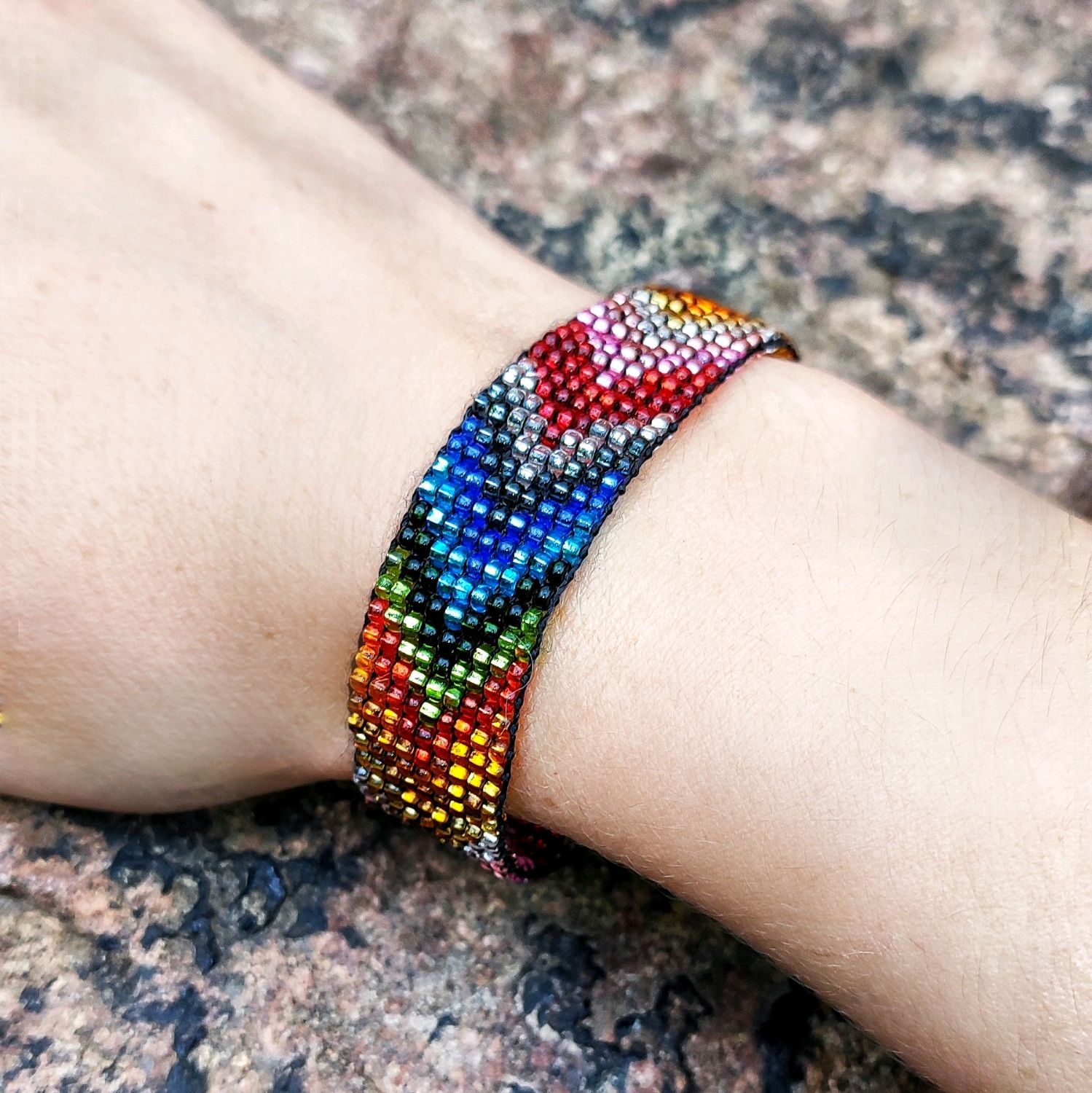 Браслет из чешского бисера Chop beads