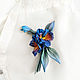 Brooch made of pansies leather ' Mood', Brooches, Rostov-on-Don,  Фото №1