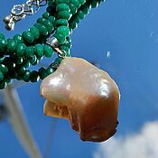 Украшения handmade. Livemaster - original item Secret patron - necklace thread with a large baroque pearl. Handmade.