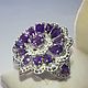 Order Purple Flower ring with amethysts. SELENA. Livemaster. . Ring Фото №3