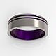 Order Titanium ring with purple stripes. asgdesign. Livemaster. . Rings Фото №3