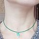 Clover choker with emeralds (hydra) and spinel in 925 silver. Chokers. marusjy. Online shopping on My Livemaster.  Фото №2
