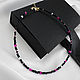 Черный чокер из бисера. Чокер с натуральным жемчугом. Чокер. STATEMENTS JEWELRY Only_you_byElena. Интернет-магазин Ярмарка Мастеров.  Фото №2