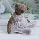 teddy bear, mohair teddy bear, teddy, stuffed toy, stuffed bear, bear in dress, OOAK, mohair teddy bear,
