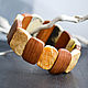 Bracelet made of wood and untreated Baltic amber, Bead bracelet, Kaliningrad,  Фото №1