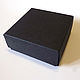 8х8х3 - коробка "крышка-дно" черная из фактурного картона. Коробки. Коробкин дом. Интернет-магазин Ярмарка Мастеров.  Фото №2