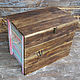 A large wooden chest, "the old Man and the sea". Crates. Happy People. My Livemaster. Фото №6