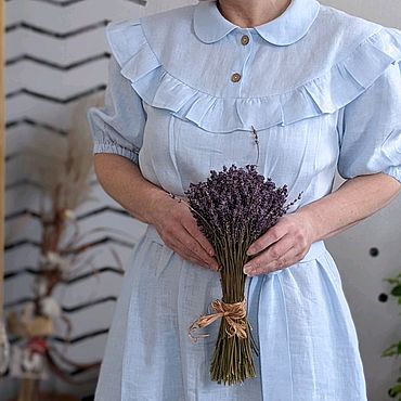 Одежда ручной работы. Ярмарка Мастеров - ручная работа Льняное платье Вера. Handmade.