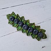 Украшения handmade. Livemaster - original item A hairpin with blueberries made of polymer clay. Handmade.