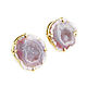 Order Pink earrings with Quartz, Large earrings pusety Quartz Druse. Irina Moro. Livemaster. . Stud earrings Фото №3