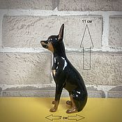 Для дома и интерьера handmade. Livemaster - original item Toy terrier black: author`s statuette. Handmade.