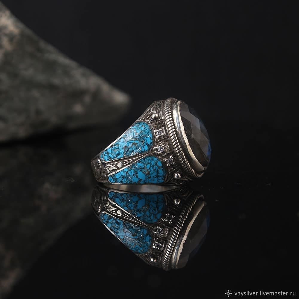 Перстень: Камень натуральный лабрадорит в серебряной оправе в интернет-магазине Ярмарка Мастеров по цене 12327.17 ₽ – NOQT4BY | Перстень, Стамбул - доставка по России