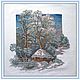 Вышитая картина: "Зима в деревне", Картины, Абакан,  Фото №1