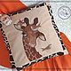 Pillowcase 40*40' Giraffe'. Pillow. Tera. Bags and backpacks with embr. My Livemaster. Фото №4