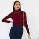 Turtleneck made of viscose Bordeaux, turtleneck badlon knitwear Burgundy. Turtleneck Sweaters. mozaika-rus. Online shopping on My Livemaster.  Фото №2