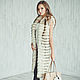 Raccoon long fur vest in white, Vests, Moscow,  Фото №1