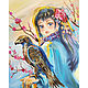 Painting Japanese motifs 'Girl with a falcon', Pictures, Rostov-on-Don,  Фото №1