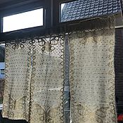 Винтаж handmade. Livemaster - original item Butterfly curtains, fillet embroidery, France. Handmade.
