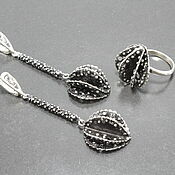 Украшения handmade. Livemaster - original item Jewelry Set 925 Silver Blackening DD0109. Handmade.
