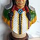 Order Indian warrior - decorative bust made of wood. Art Branch Org (ArtBranchOrg). Livemaster. . Figurine Фото №3
