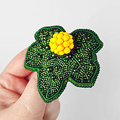 Украшения handmade. Livemaster - original item Brooch made of beads Cloudberry, brooch berry, Northern berry. Handmade.