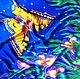 Batik scarf silk 100%satin Handmade fair of the masters of Paradise silk Shop to Buy silk scarf batik Beautiful swallowtail Handmade New year 2018 Sorokina Natalia Gift for the new year

