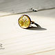 Кольцо из эпоксидной смолы с клевером-сухоцветом, Кольца, Пенза,  Фото №1