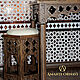 Taburete-taburete de madera de roble de estilo marroquí. Ottomans. WOODMELODY. Интернет-магазин Ярмарка Мастеров.  Фото №2