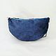 Order Blue suede 'Fiona'bag,lagoon, blue, round bag. Handbags genuine leather handmade. Livemaster. . Classic Bag Фото №3