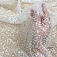 Молочная сетка, густо расшитая бисером с молочной серединкой. Кружево. Любимые ткани (кружево, свадебные, вечерние ткани). Ярмарка Мастеров.  Фото №4