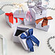 Gift box for a ring / earrings with a bow 5*5 cm, Box1, Ekaterinburg,  Фото №1