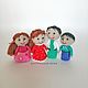Finger toys knitted Big happy family. Stuffed Toys. sunnytoys-gifts. My Livemaster. Фото №5
