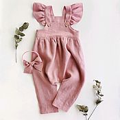 Одежда детская handmade. Livemaster - original item Linen jumpsuit. Handmade.