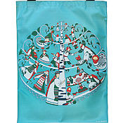 Русский стиль handmade. Livemaster - original item Folk Souvenirs: Shopper bag made of waterproof fabric. Handmade.