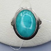 Украшения handmade. Livemaster - original item Silver ring with natural turquoise 16h12 mm. Handmade.